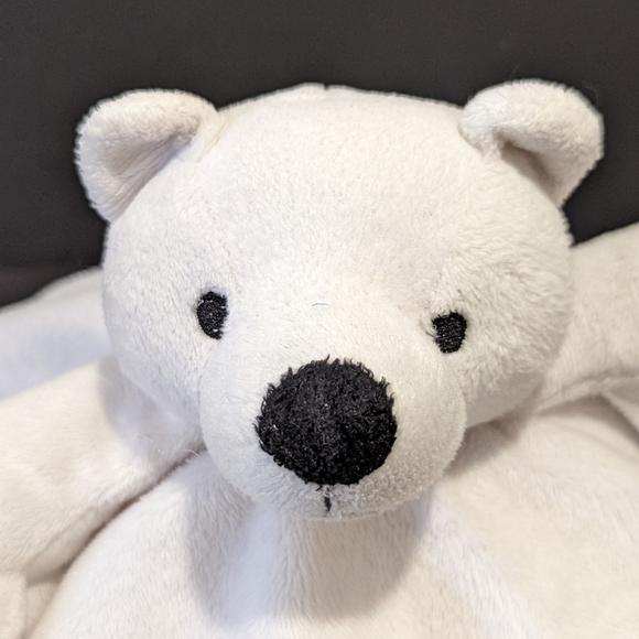 Dans Un Jardin white polar bear security blanket lovey - Picture 2 of 6